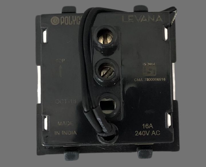 Polycab 16A Mega 1 Way Switch with Indicator SLV0102001  White-2